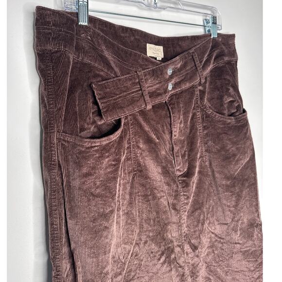 Early 2000s Pilcro Brown Corduroy Midi Skirt Preppy Fall Winter US 14 - Picture 3 of 11